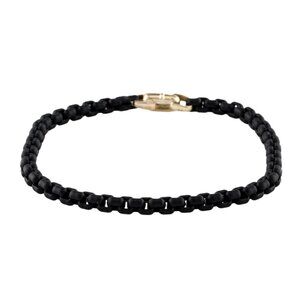 DAVID YURMAN14 K & STAINLESS STEEL DY BEL AIRE COLOR BOX CHAIN BRACELET